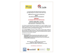 #30ELODE: a Roma Fiab Onlus lancia la campagna sulla sicurezza stradale