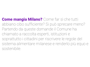 Food Policy e Milano Urban Food Policy Pact approdano in Consiglio Comunale