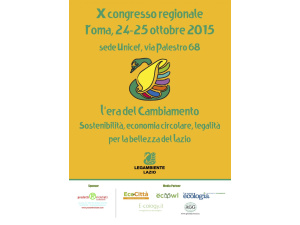 Legambiente Lazio, a Roma il 24 e 25 ottobre il X congresso regionale | Programma