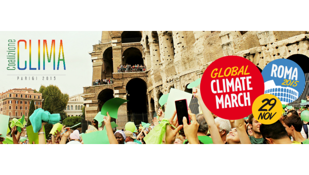 Immagine: Roma, il 29 novembre 150 associazioni in Marcia per il Clima verso la COP21 di Parigi