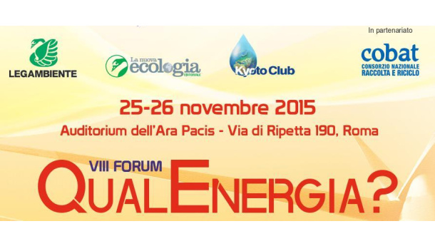 Immagine: Roma, 25-26 novembre VIII Forum QualEnergia? Verso Parigi. Cogliere la sfida del clima e dell'economia circolare