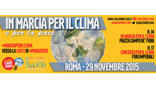 Immagine: 29 novembre: nel mondo  intero  si marcia per il Clima. Gli appuntamenti a Roma (anche 