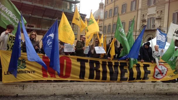 Immagine: Sit-in ambientalista a Montecitorio: 