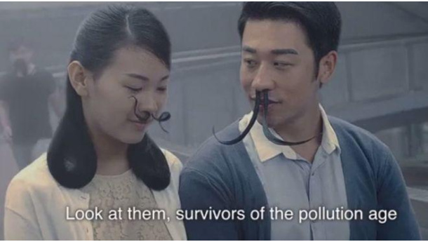 Immagine: Cina, la campagna Hairy Nose (naso peloso): come muteremo se non fermiamo lo smog