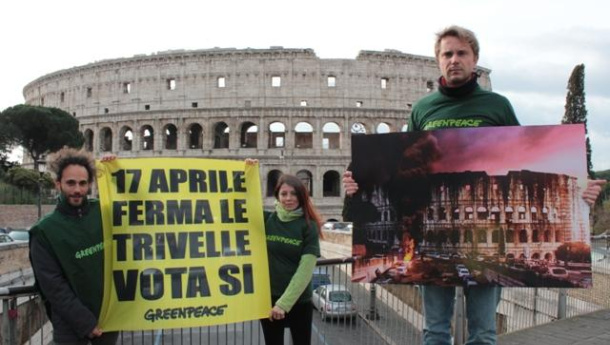 Immagine: Greenpeace, mobilitazione a Roma: 
