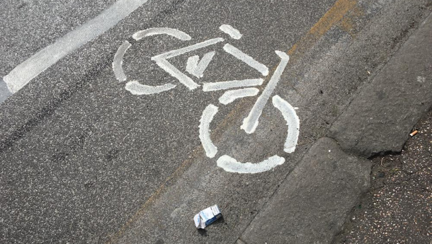 Immagine: Roma, biciclette: anche a Porta Maggiore spunta una nuova pista ciclabile