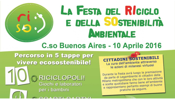 Immagine: Festa del riciclo e della sostenibilità ambientale: a Milano l'appuntamento è domenica 10 in Buenos Aires