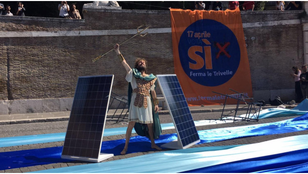 Immagine: Trivelle, a Roma il flash mob del comitato Vota Sì | VIDEO