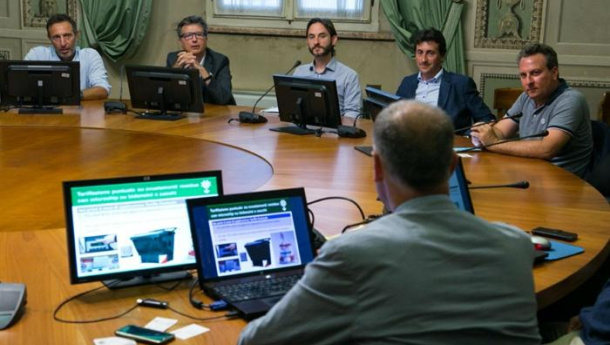 Immagine: AMSA, delegazione milanese in visita a Parma, la città della tariffazione puntuale