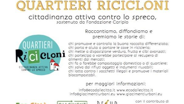 Immagine: Quartieri Ricicloni a Milano, giovedì 10 la presentazione in zona Molise-Calvairate