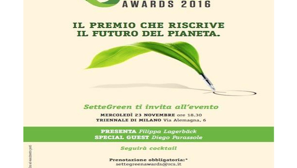 Immagine: Sette Green Awards 2016: l'appuntamento è mercoledì 23 alla Triennale di Milano