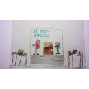 Immagine: I bambini della scuola di via Giusti disegnano il banchetto antispreco