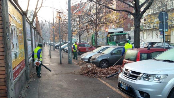 Immagine: Milano, domenica 27 raccolta straordinaria foglie cadute