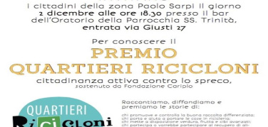Quartieri ricicloni in zona Paolo Sarpi, alla Ss.ma Trinità di via Giusti, l'ultima presentazione del progetto