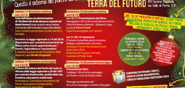 “Vi presentiamo Terra del futuro”, il 17 e 18 dicembre la festa delle aree protette di Roma e del Lazio