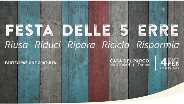 Immagine: Torino, sabato 4 febbraio a Mirafiori la 'Festa delle 5 ERRE'