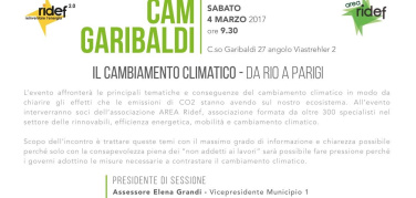 Cambiamento Climatico, da Rio alla Cop21. Sabato 4 marzo al CAM Garibaldi di Milano