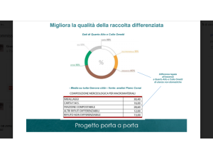 Rifiuti Genova: nei due quartieri col porta a porta differenziata all’85% a fine 2016