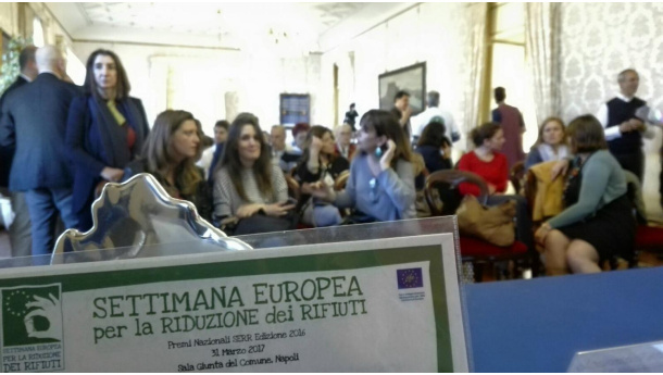 Immagine: Si sono svolte a Napoli le premiazioni italiane della Settimana Europea per la Riduzione dei Rifiuti 2016