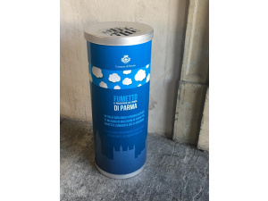 A Parma arriva il nuovo posacenere da strada 'Fumetto'