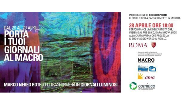 Immagine: Roma, Macro Testaccio: RicicloAperto di Comieco diventa arte partecipata