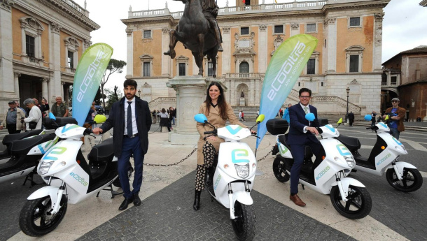 Immagine: Arrivano a Roma gli scooter elettrici di eCooltra