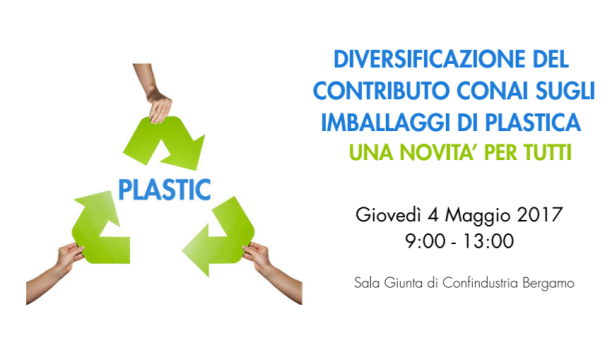 Immagine: Diversificazione contributiva imballaggi in plastica: la novità spiegata da Conai e Corepla agli industriali di Bergamo