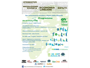 Economia circolare, open source e migrazioni, ecco gli OSCEdays a Torino