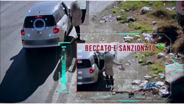 Immagine: Andria, la campagna shock della città conto l’abbandono di rifiuti | VIDEO