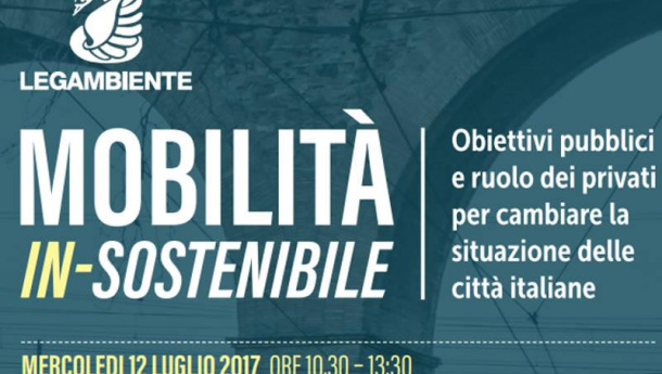 Immagine: ‘Mobilità in-sostenibile’, il 12 luglio l’appuntamento di Legambiente a Roma