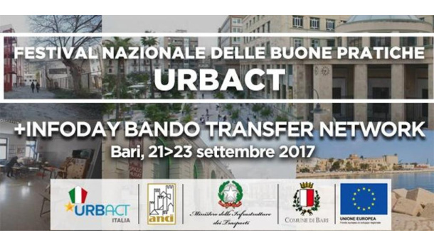 Immagine: Innovazione urbana, dal 21 al 23 settembre a Bari il Festival italiano delle Buone pratiche di Urbact