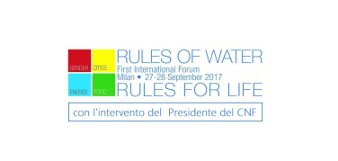A Milano il Primo Forum Internazionale 'Regole dell’Acqua, Regole per la Vita'