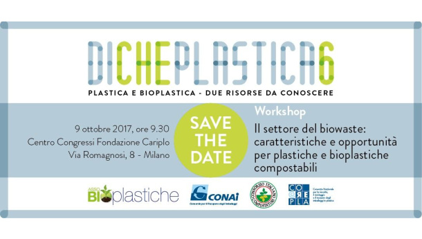 Immagine: Dicheplastica6, il 9 ottobre a Milano i risultati dei monitoraggi del flusso di plastiche e bioplastiche compostabili in Italia