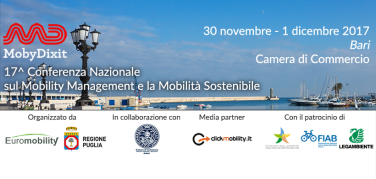 Si avvicina MobyDixit 2017, 17a Conferenza Nazionale sul Mobility Management. Il 30 novembre e 1° dicembre a Bari