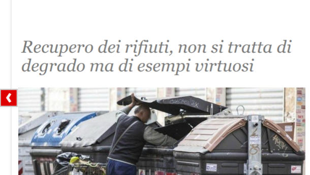 Immagine: Recupero dei rifiuti, non si tratta di degrado ma di esempi virtuosi