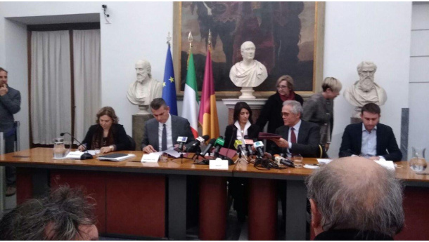 Immagine: Firmato il protocollo d’intesa tra Conai, Roma Capitale e Ama per il potenziamento della raccolta differenziata in città
