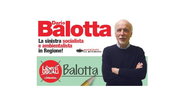 Immagine: Dario Balotta, candidato alle Elezioni Regionali per Liberi e Uguali nel collegio di Milano e provincia