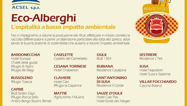 Immagine: In Valsusa 22 nuovi EcoAlberghi si aggiungono agli EcoRistoranti