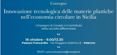 Palermo, 16 ottobre: 'Innovazione tecnologica delle materie plastiche nell’economia circolare in Sicilia'