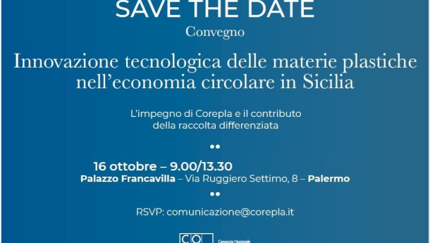 Immagine: Palermo, 16 ottobre: 'Innovazione tecnologica delle materie plastiche nell’economia circolare in Sicilia'