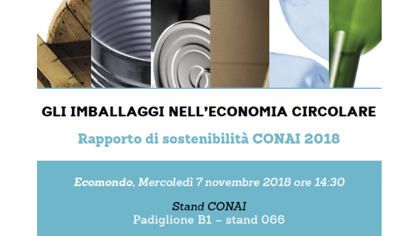 Immagine: Ecomondo 2018: il 7 novembre la presentazione del nuovo Report di Sostenibilità di CONAI