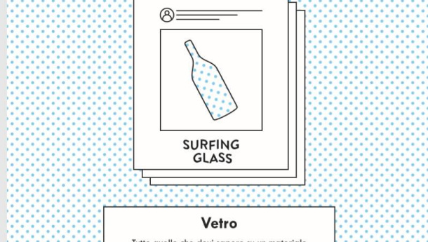 Immagine: Surfing Glass, una bottiglia virtuale lanciata nel mare di Internet per far scoprire tutte le qualità del vetro
