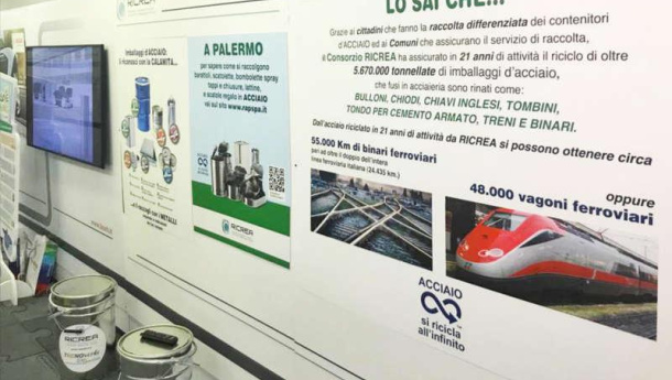 Immagine: Il riciclo degli imballaggi in acciaio tra i protagonisti della mostra di Treno Verde