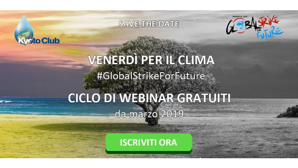 Immagine: #GlobalStrikeForFuture, Kyoto Club trasmette in diretta un ciclo di webinar gratuiti