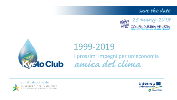 Immagine: Kyoto Club festeggia 20 anni con un convegno a Venezia su sostenibilità ambientale e giustizia climatica