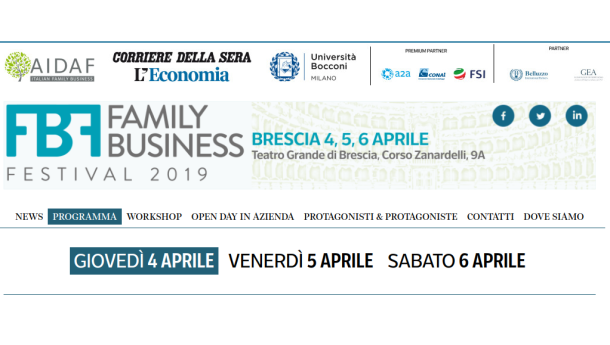 Immagine: Dal 4 al 6 aprile a Brescia il Family Business Festival