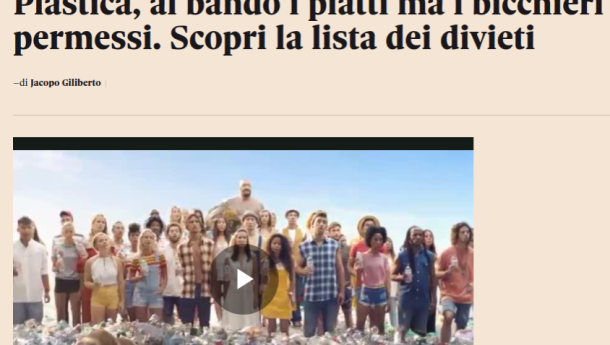 Immagine: Da Il Sole 24 Ore: 'Plastica, al bando i piatti ma i bicchieri sono permessi. Scopri la lista dei divieti'