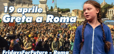 Clima: 19 aprile 2019 Greta Thunberg in Italia, a Roma in piazza del Popolo