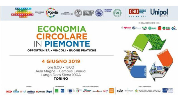 Immagine: 4 giugno a Torino. 'Economia Circolare in Piemonte: opportunità, vincoli, buone pratiche'