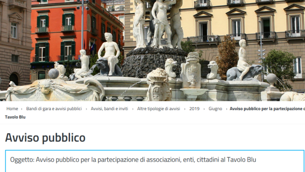 Immagine: Napoli. Pubblicato l'avviso per l'iscrizione al Tavolo Blu dedicato al mare